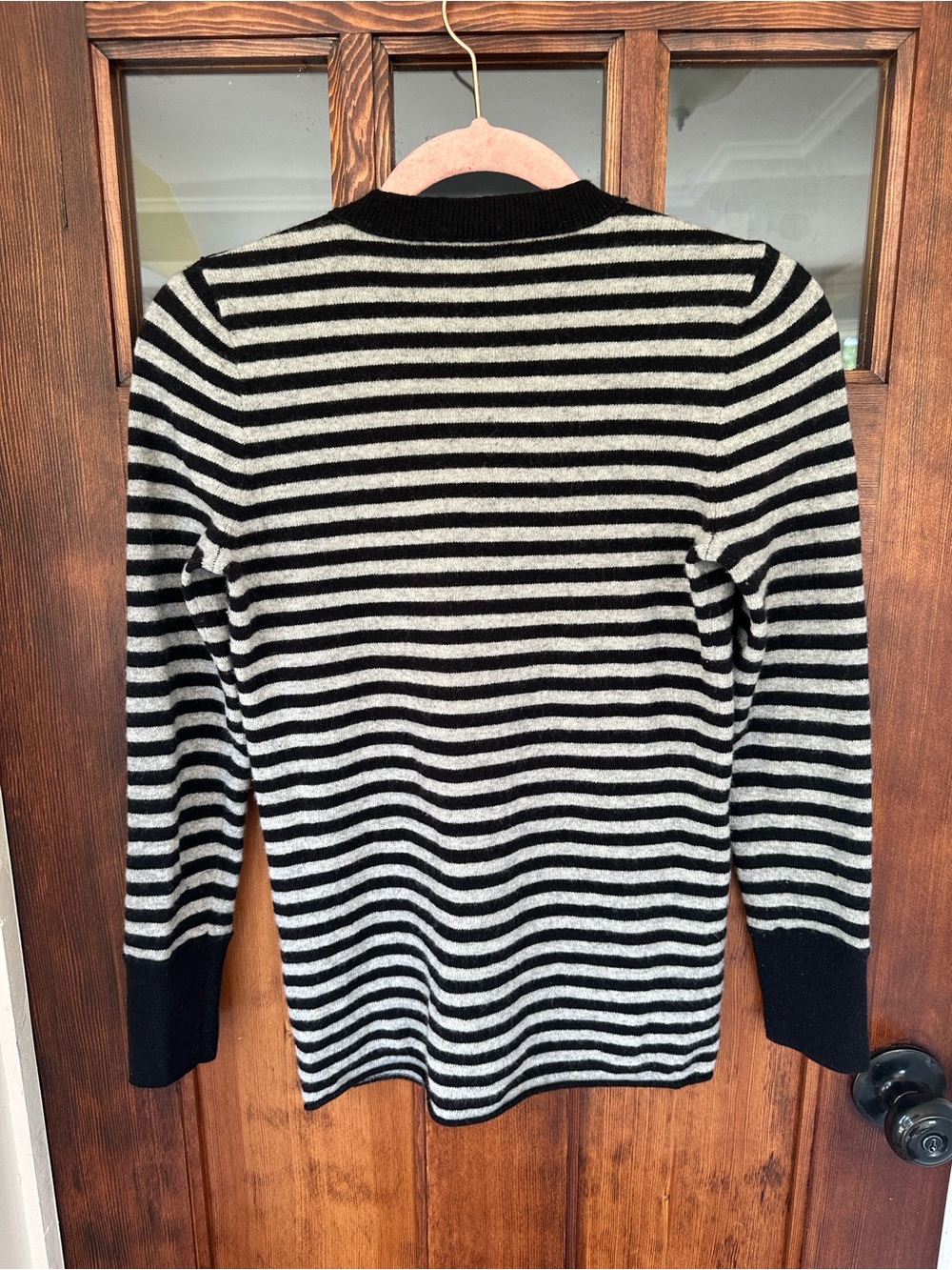J. Crew Vintage 2007 Striped Button Shoulder Wool Cashmere Sweater Size S 87128 - Picture 4 of 7